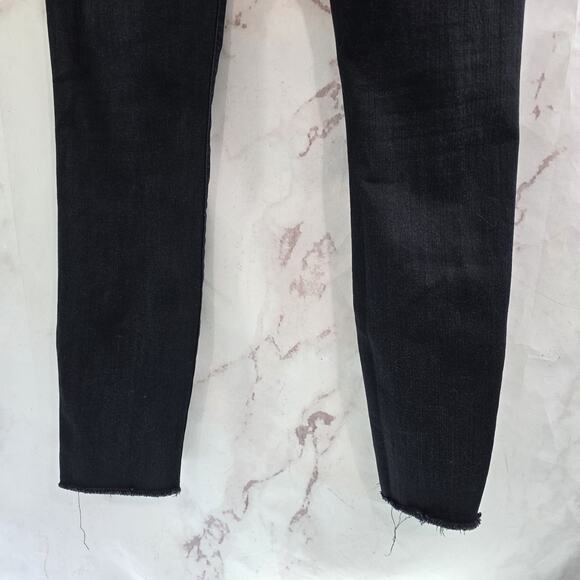 Mother Jeans Womens 26 Black High Rise Stunner Double Zip Ankle Step Fray Guilty - Picture 9 of 13